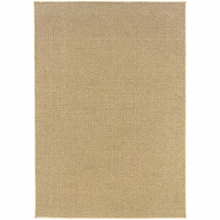 Palacedesigns 7 x 10 in. Solid Sand Beige Indoor & Outdoor Area Rug PA2627800
